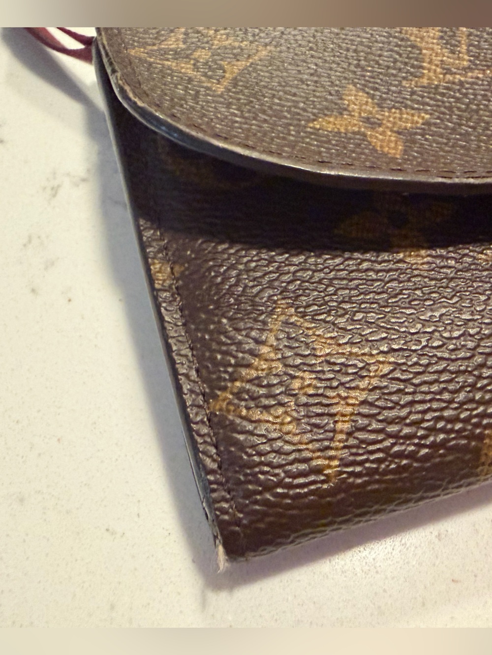 Louis Vuitton Monogram Canvas Brown with Red Snap Continental-Style Wallet - Picture 11 of 11